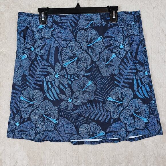 Rip Skirt XL Hibiscus Blue Wrap Beach Coastal Vacation Cover Up Hawaii Tear Away - Picture 1 of 5